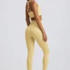 Leggings sin costuras de cintura alta Super Sculpt en amarillo mantequilla