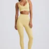 Leggings sin costuras de cintura alta Super Sculpt en amarillo mantequilla