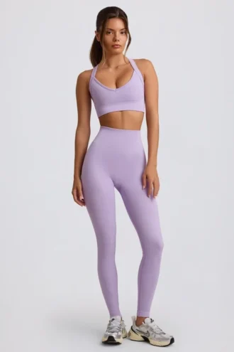 Leggings sin costuras de cintura alta Super Sculpt en lila suave