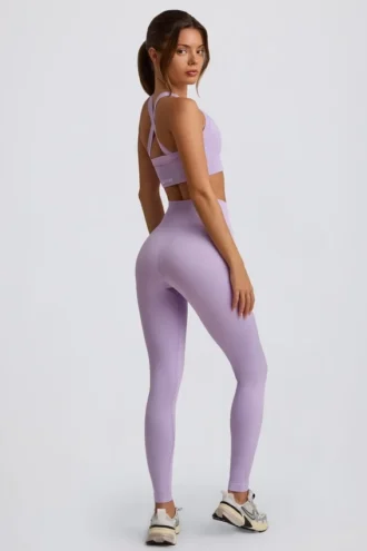 Leggings sin costuras de cintura alta Super Sculpt en lila suave