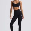 Leggings sin costuras de cintura alta Super Sculpt en negro