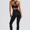 Leggings sin costuras de cintura alta Super Sculpt en negro