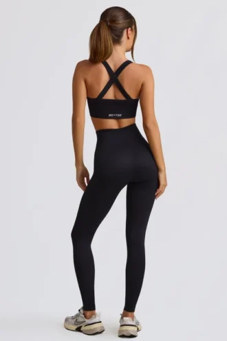 Leggings sin costuras de cintura alta Super Sculpt en negro