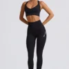 Leggings sin costuras de cintura alta Super Sculpt en negro