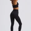 Leggings sin costuras de cintura alta Super Sculpt en negro