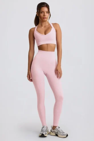 Leggings sin costuras de cintura alta Super Sculpt en rosa empolvado