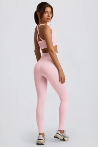Leggings sin costuras de cintura alta Super Sculpt en rosa empolvado