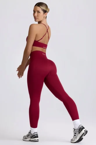 Leggings sin costuras Super Sculpt en burdeos