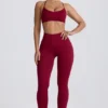 Leggings sin costuras Super Sculpt en burdeos