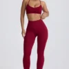 Leggings sin costuras Super Sculpt en burdeos