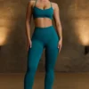 Leggings sin costuras Super Sculpt en verde azulado