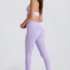 Leggings Soft Active con detalle retorcido en la parte delantera en color lila