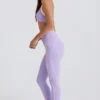 Leggings Soft Active con detalle retorcido en la parte delantera en color lila