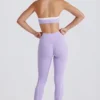 Leggings Soft Active con detalle retorcido en la parte delantera en color lila