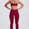 Leggings Soft Active de talle medio en color burdeos