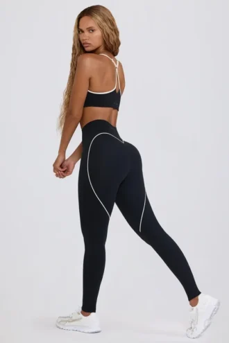 Leggings Soft Active de talle medio en negro