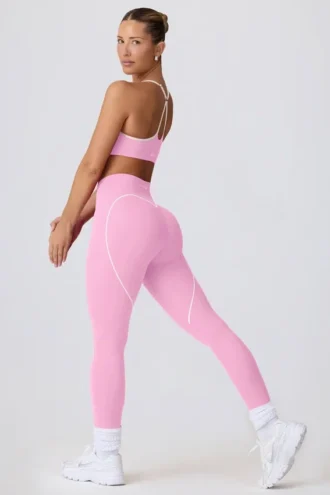 Leggings Soft Active de talle medio en rosa bebé