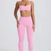 Leggings Soft Active de talle medio en rosa bebé