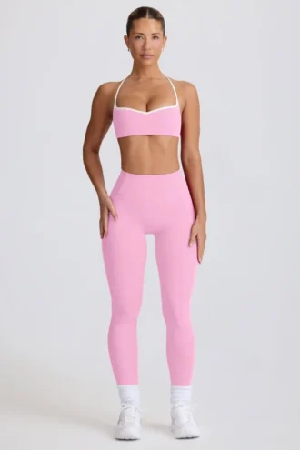 Leggings Soft Active de talle medio en rosa bebé
