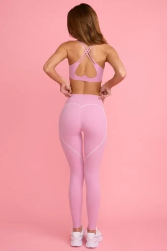 Leggings Soft Active de talle medio en rosa empolvado