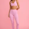 Leggings Soft Active de talle medio en rosa empolvado