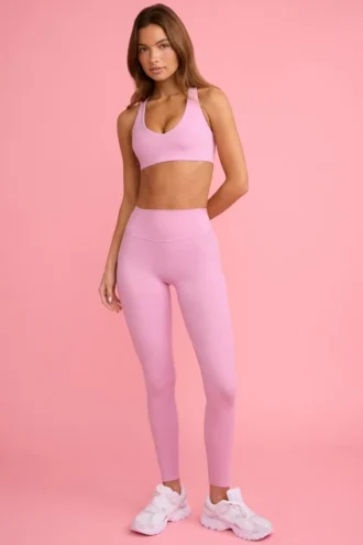 Leggings Soft Active de talle medio en rosa empolvado