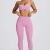 Leggings Soft Active de talle medio en rosa empolvado