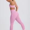 Leggings Soft Active de talle medio en rosa empolvado