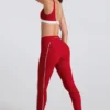 Leggings Soft Active en contraste en rojo oscuro