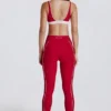 Leggings Soft Active en contraste en rojo oscuro