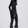 Leggings térmicos de base en leopardo negro
