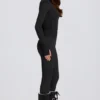 Leggings térmicos de base en leopardo negro