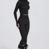 Leggings térmicos de base en leopardo negro