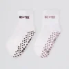 Lote de 2 pares de calcetines para pilates en blanco