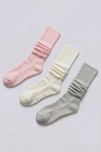 Lote de 3 pares de calcetines de pilates en colores variados
