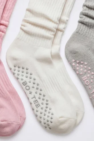 Lote de 3 pares de calcetines de pilates en colores variados