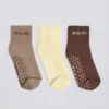 Lote de calcetines de pilates en color moca multicolor