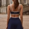 Mini falda-pantalón cruzada Soft Active en azul marino clásico