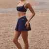 Mini falda-pantalón cruzada Soft Active en azul marino clásico