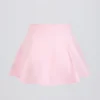 Minifalda-pantalón cruzada de jersey cepillado en rosa pálido jaspeado