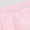 Minifalda-pantalón cruzada de jersey cepillado en rosa pálido jaspeado