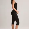 Mono capri ajustado de cuello cuadrado Luma Modal en negro
