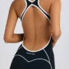Mono Petite Soft Active con espalda abierta en negro