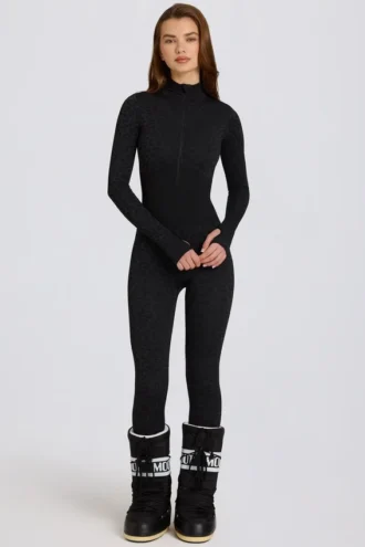 Mono térmico de base en leopardo negro