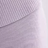 Pantalones acampanados con vuelta de punto grueso en lavanda apagada
