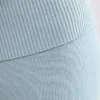Pantalones acampanados con vuelta de punto grueso en verde azulado apagado