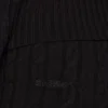 Pantalones acampanados con vuelta y punto trenzado en negro