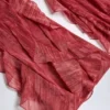Pantalones acampanados de talle medio con volantes Felicity en estampado rojo