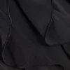 Pantalones acampanados de talle medio con volantes Felicity en negro