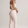Pantalones acampanados de talle medio con vuelta de Bebe en modal y estampado de rayas